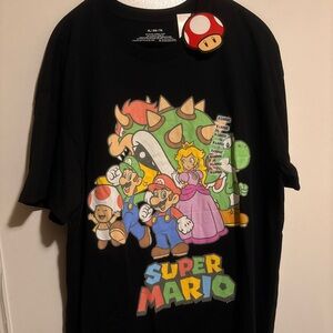 Super Mario Black Graphic T-Shirt